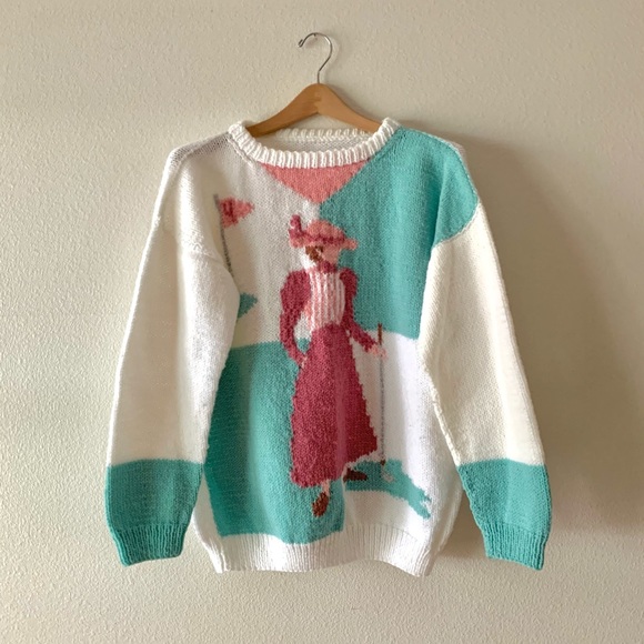 Vintage 80s Knit Sweater - Picture 1 of 3
